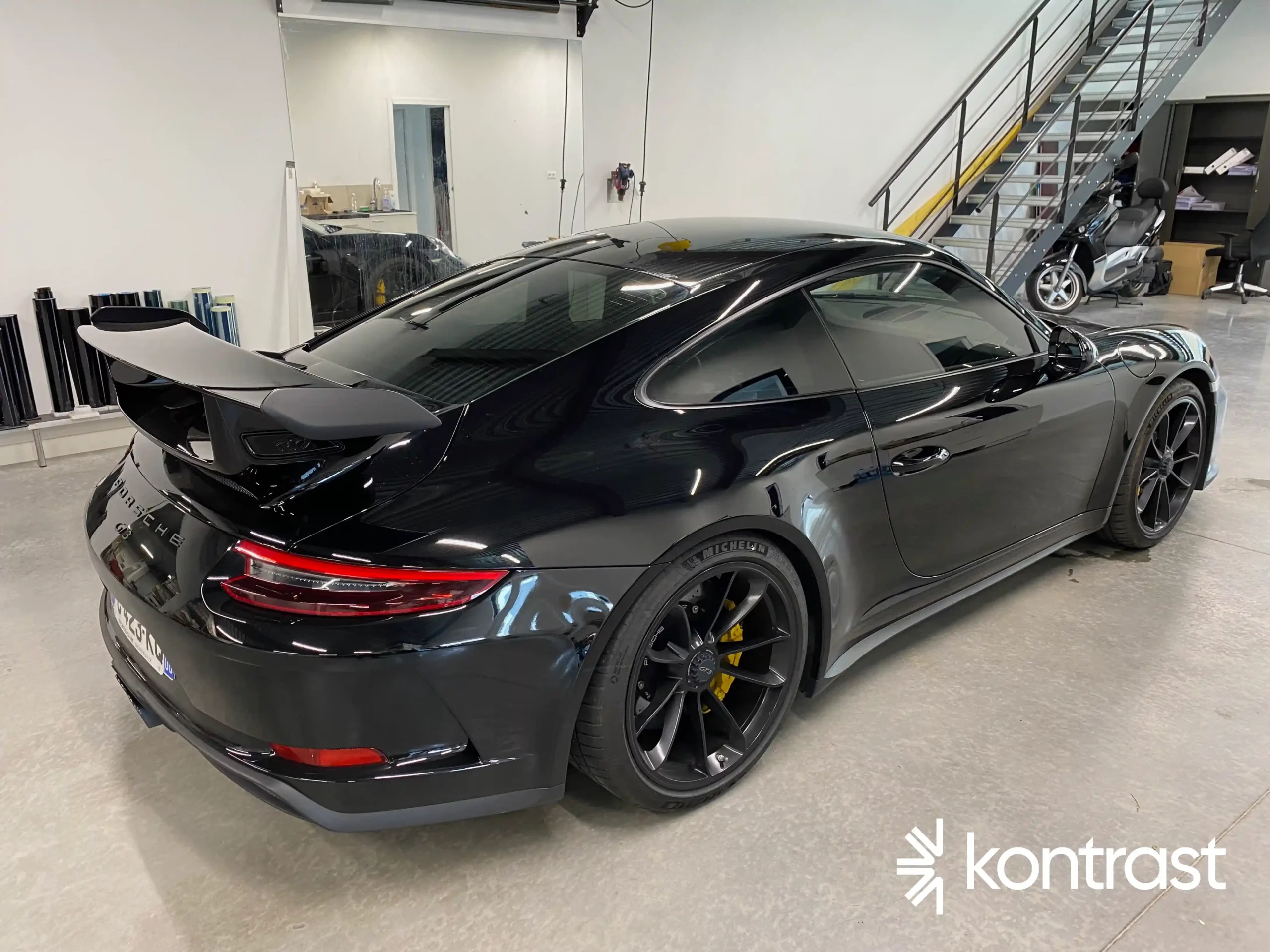 Porsche 911 GT3, Film solaire, vitre teintée, anti UV, décoration et protection de carrosserie