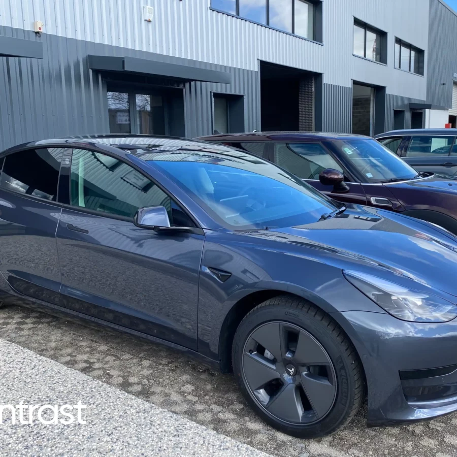 Tesla Model 3, Film Solaire, vitre teintée, protection de carrosserie PPF, anti UV, décoration