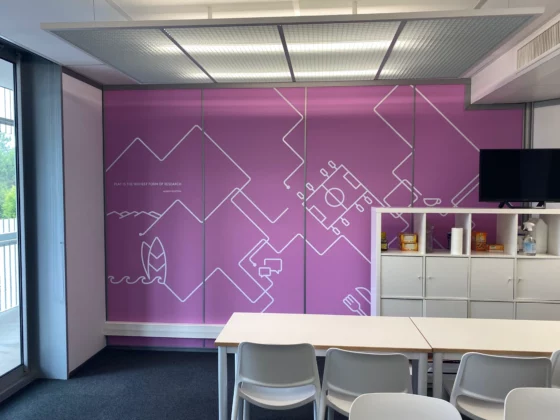 Décoration mur, impression numérique, cloison de bureau