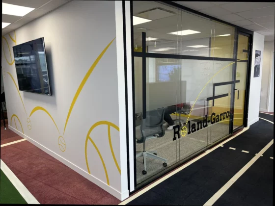 vitrophanie vitre cloison bureaux open space