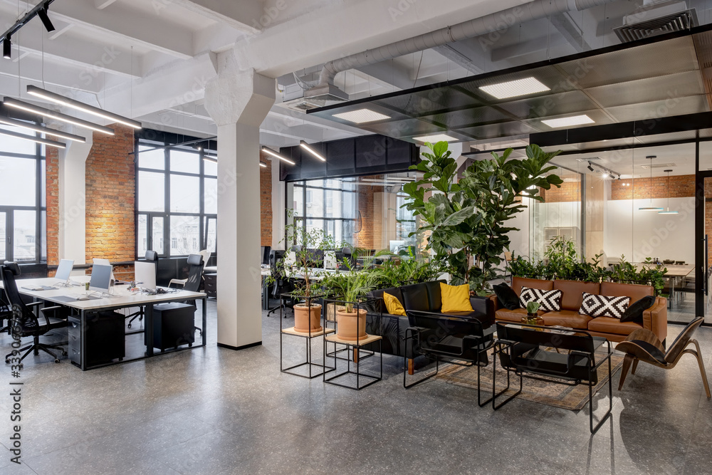 bureaux coworking adhésif mural mobilier meuble cover styl kontrast