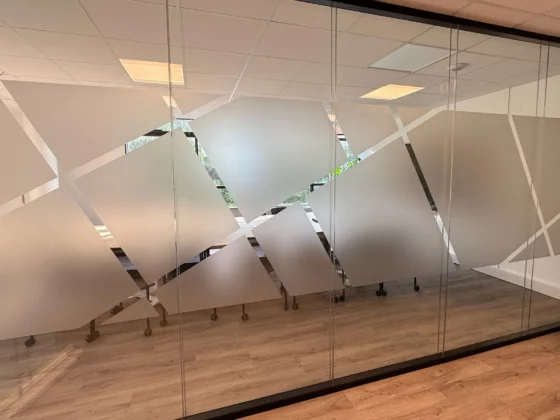 film depoli découpe décoratif salle de réunion vis & vis intimité confidentialité opacifiant