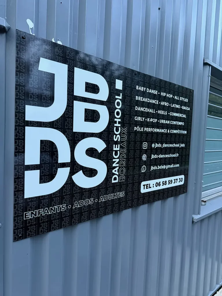 panneau dibond enseigne logo école de danse Bordeaux