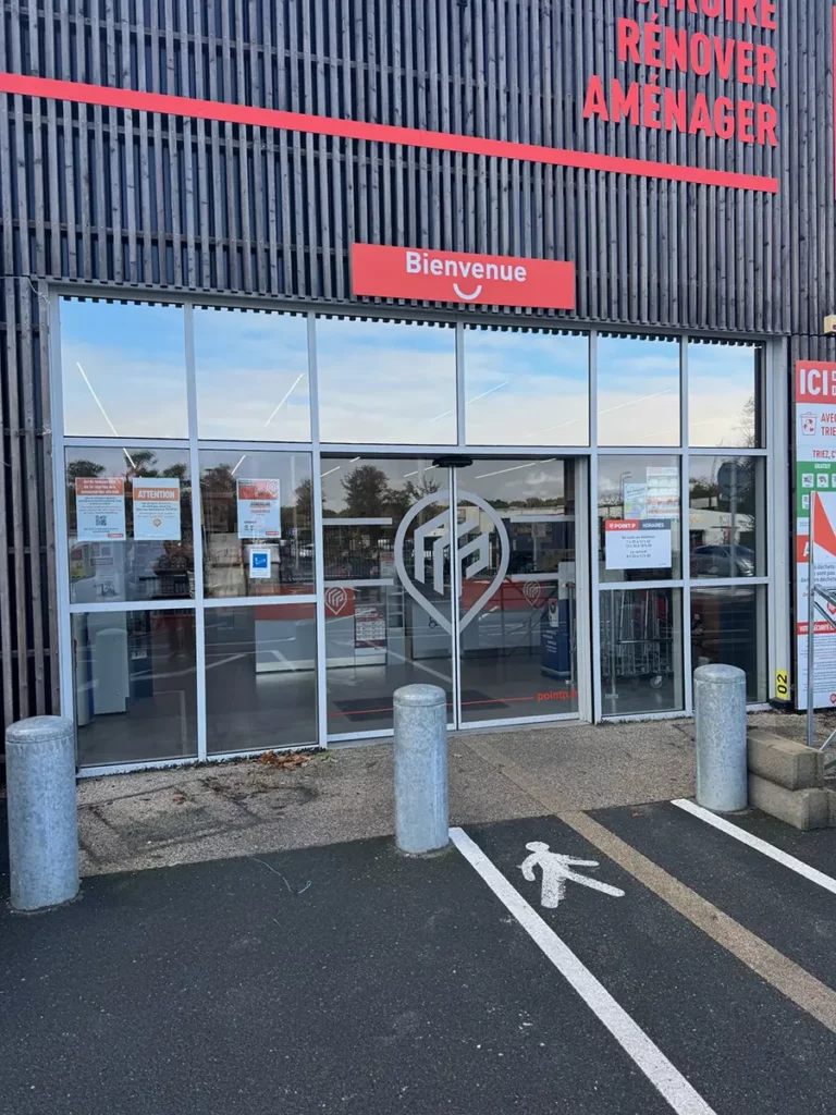 film vitrage anti éblouissement point p entrée commerce