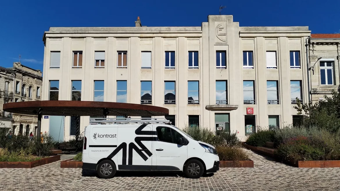 kotnrast film solaire vitrage fenetre local entreprise professionnel banque caisse epargne